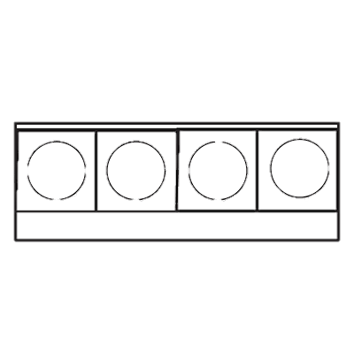 superior-equipment-supply - Imperial - Imperial Stainless Steel Four Round Plate Elements 48" Wide Electric Countertop Hotplate