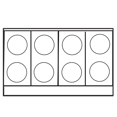 superior-equipment-supply - Imperial - Imperial Stainless Steel Eight Round Plate Elements 48" Wide Electric Countertop Hotplate