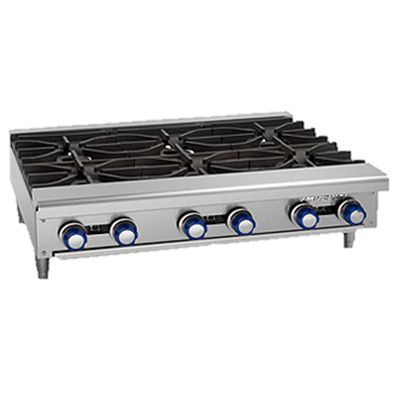 superior-equipment-supply - Imperial - Imperial Stainless Steel Six Burner 36" Wide Gas Hotplate