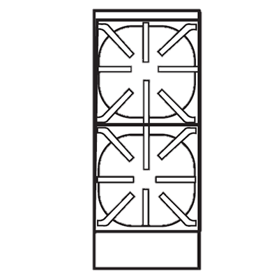 superior-equipment-supply - Imperial - Imperial Stainless Steel Two Burner 12" Wide Gas Hotplate