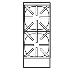superior-equipment-supply - Imperial - Imperial Stainless Steel Two Burner Add-A-Unit 12" Wide Heavy Duty Gas Range