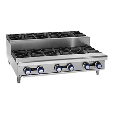 superior-equipment-supply - Imperial - Imperial Stainless Steel Six Step Up Open Gas Burners 36" Wide Hotplate