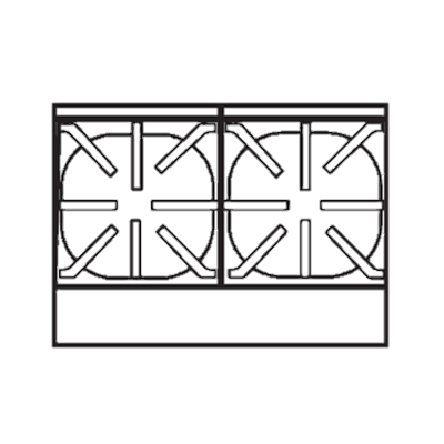 superior-equipment-supply - Imperial - Imperial Stainless Steel Two Burner 24" Wide Gas Hotplate