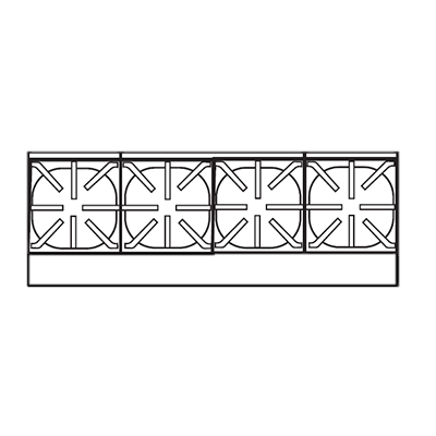 superior-equipment-supply - Imperial - Imperial Stainless Steel Four Burner 48" Wide Gas Hotplate