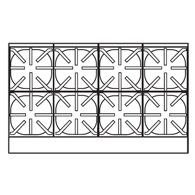 superior-equipment-supply - Imperial - Imperial Stainless Steel Eight Burner 48" Wide Gas Hotplate