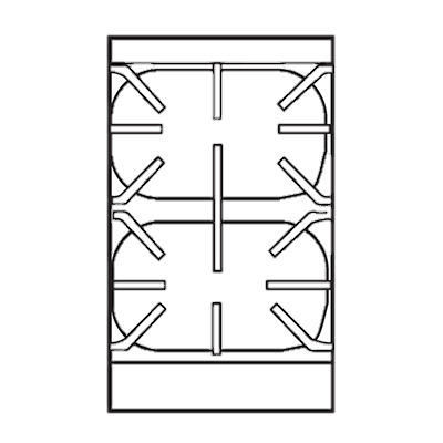 superior-equipment-supply - Imperial - Imperial Stainless Steel Two Burner Open Cabinet Base 18" Wide Heavy Duty Gas Range