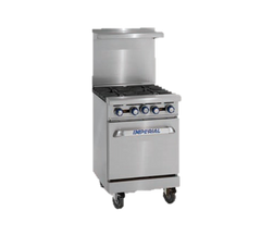 superior-equipment-supply - Imperial - Imperial Stainless Steel Four Burner Open Cabinet 24" Wide Restaurant Range