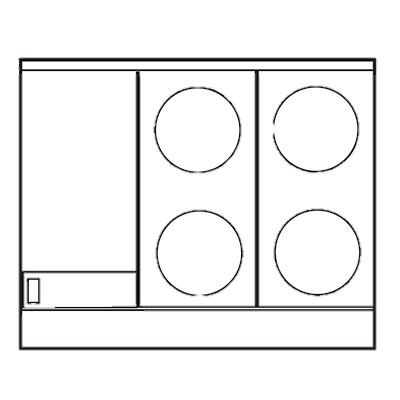 superior-equipment-supply - Imperial - Imperial Stainless Steel Four Round Elements Thermostatic Griddle Open Cabinet 36" Wide Electric Restaurant Range