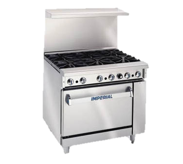 superior-equipment-supply - Imperial - Imperial Stainless Steel Four Extra Wide Burners Open Cabinet 36" Wide Gas Restaurant Range
