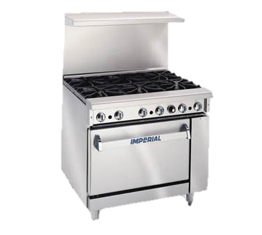 superior-equipment-supply - Imperial - Imperial Stainless Steel Two Burner & Griddle Open Cabinet 36" Wide Gas Restaurant Range