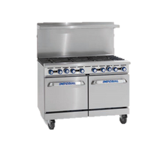 superior-equipment-supply - Imperial - Imperial Stainless Steel Eight Burner Convection Oven 48" Wide Gas Restaurant Range