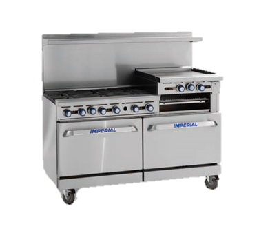 superior-equipment-supply - Imperial - Imperial Stainless Steel Ten Burner 60" Wide Gas Restaurant Range