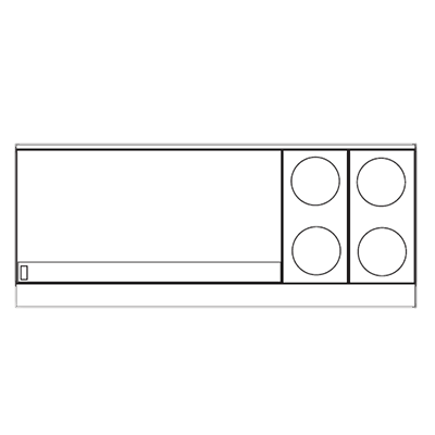 superior-equipment-supply - Imperial - Imperial Stainless Steel Four Round Elements Thermostatic Griddle Two Convection Ovens 72" Wide Electric Range