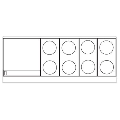 superior-equipment-supply - Imperial - Imperial Stainless Steel Eight Round Elements Thermostatic Griddle Two Convection Ovens 72" Wide Electric Range