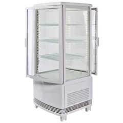 ﻿Refrigerated Beverage Display Countertop White 17"L x 17"W x 39"H