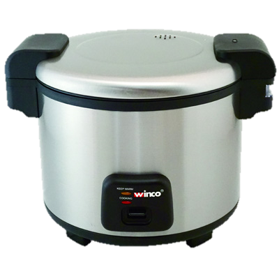 superior-equipment-supply - Winco - Winco Stainless Steel Electric Rice Cooker 30 Cup Uncooked Rice Capacity