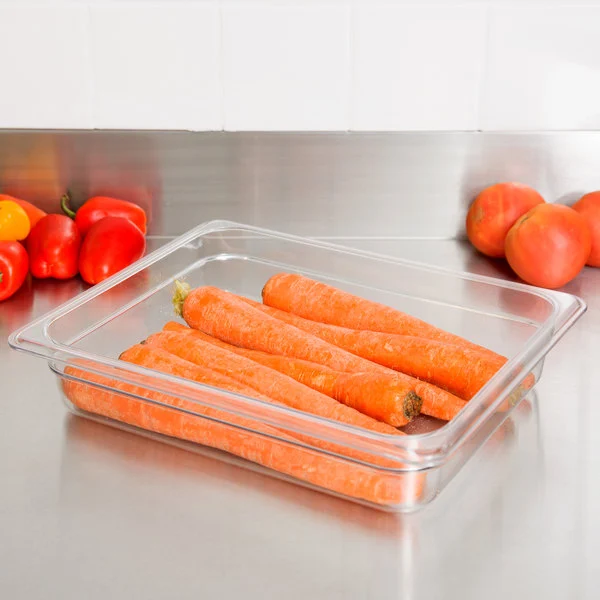 Camwear Polycarbonate Food Pan 1/2 Size 2.5" Deep Clear