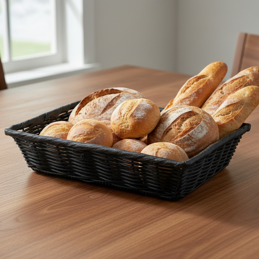 superior-equipment-supply - Tablecraft Products Co - Tablecraft Hand Woven Rectangular Basket 6" x 11" x 3"