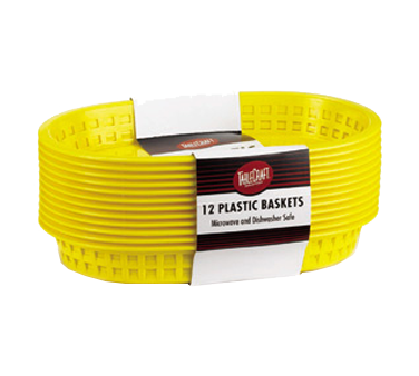 superior-equipment-supply - Tablecraft Products Co - Tablecraft Cash & Carry Chicago Plastic Baskets 10-5/8" x 7" x 1-1/2" - 12 Pack