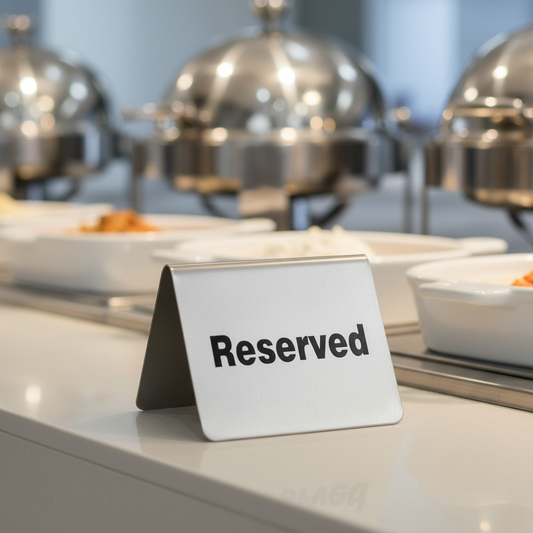 superior-equipment-supply - Tablecraft Products Co - Tablecraft Stainless Steel "Reserved" Buffet Tent