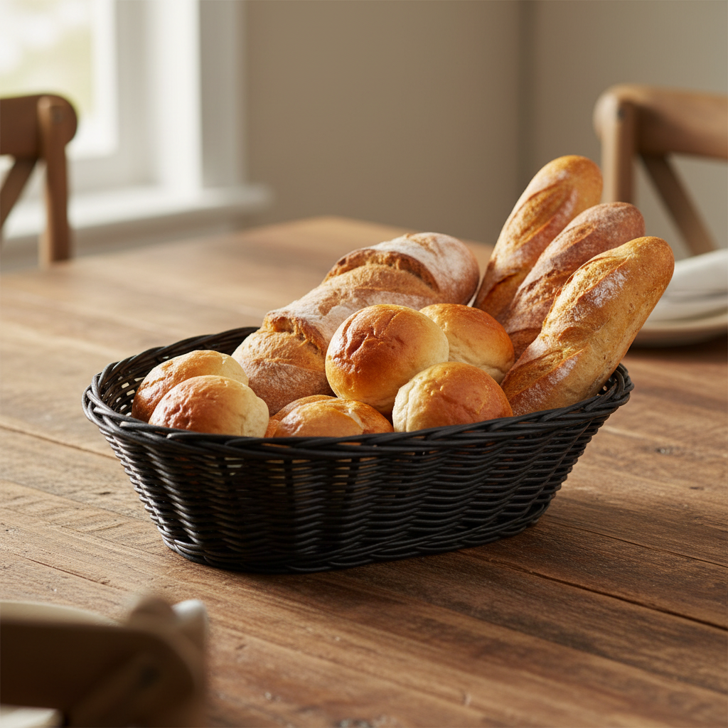 superior-equipment-supply - Tablecraft Products Co - Tablecraft Hand Woven Oval Basket 9" x 6" x 2-1/4"