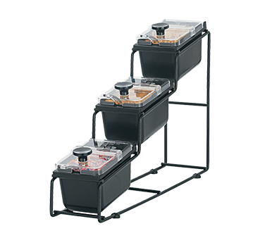 superior-equipment-supply - Server Products - Server Products Wirewise 1/9-Jar 3-Tiered Organizer Complete With Clear Hinged Lids And Serving Spoons
