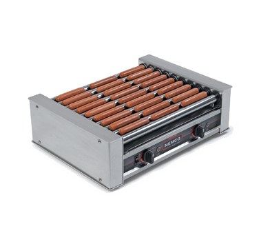 superior-equipment-supply - Nemco Inc - Nemco Inc, Roll-A-Grill Hot Dog Grill, 10 Chrome Rollers, 27 Hot Dog Capacity, Aluminum And Stainless Steel Construction