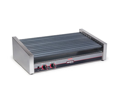 superior-equipment-supply - Nemco Inc - Nemco Roll-A-Grill Hot Dog Grill With 12 Gripslt Coated Rollers and 55 Hot Dog Capacity