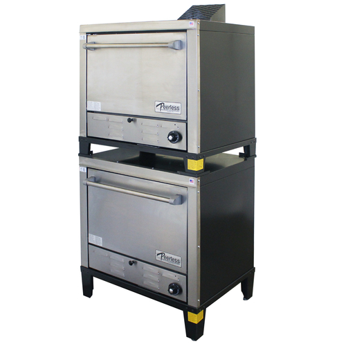 Peerless Pizza Oven Deck-Type Gas Double-Stacked With Four 24"Wx19"D Removable Pizza Stones