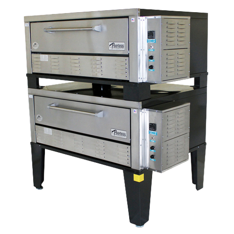 Peerless Bake Oven Deck-Type Electric Double-Stacked With 7" High Section Per Oven