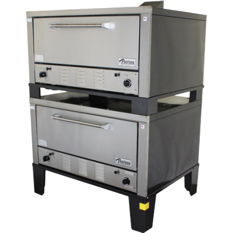 Peerless Bake Oven Deck-Type Electric Double-Stacked With 12" High Section