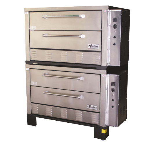 Peerless Bake Oven Deck-Type Electric Double-Stacked With Four 7" High Sections