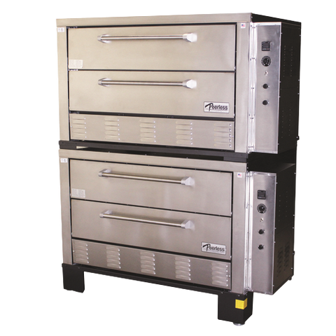 Peerless Bake Oven Deck-Type Electric Double-Stacked With Four 7" High Sections