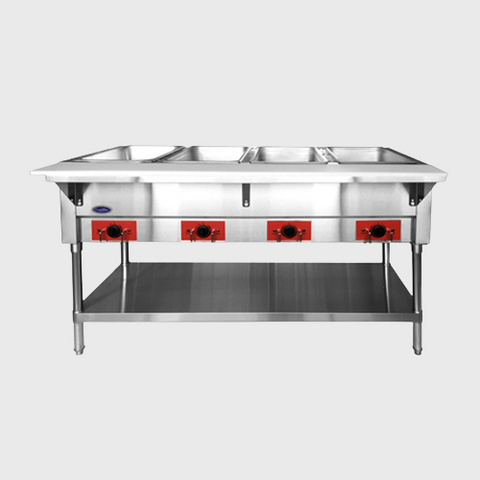 Atosa Stainless Steam Table With Four Open Pan Wells 58" W