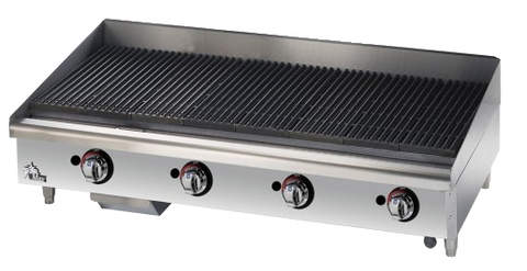 Star-Max® Radiant Charbroiler Natural Gas Countertop 48"W  Cast Iron 160,000 BTU