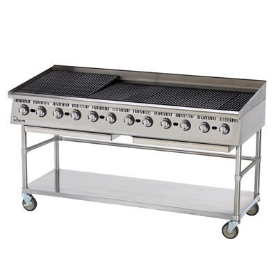 Star Ultra-Max® Radiant Charbroiler Gas Countertop 72"L Cast Iron 240,000 BTU