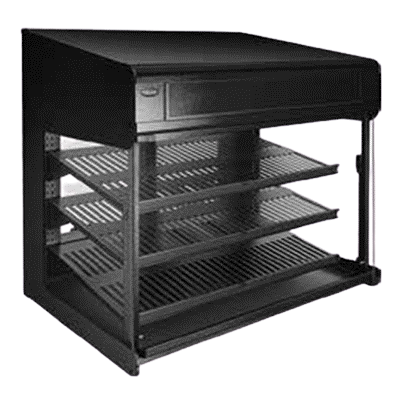 Hatco Flav-R-Savor® Countertop Air Curtain Heated Display Cabinet 36"W 3 Shelf Powdercoat Exterior