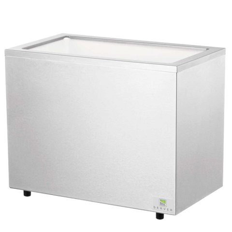 Server Cold Station Jar Base 12.31"H x 15.5"W x 8.81"D White Stainless Steel With Insulated Base