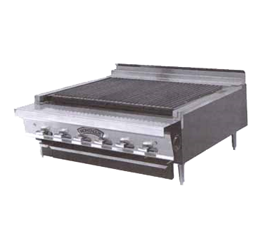 Montague Stainless Steel Radiants Countertop Charcoal Broiler 18" with Black Sides