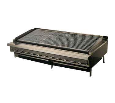Montague Stainless Steel Radiants Countertop Charcoal Broiler 48" with Black Sides