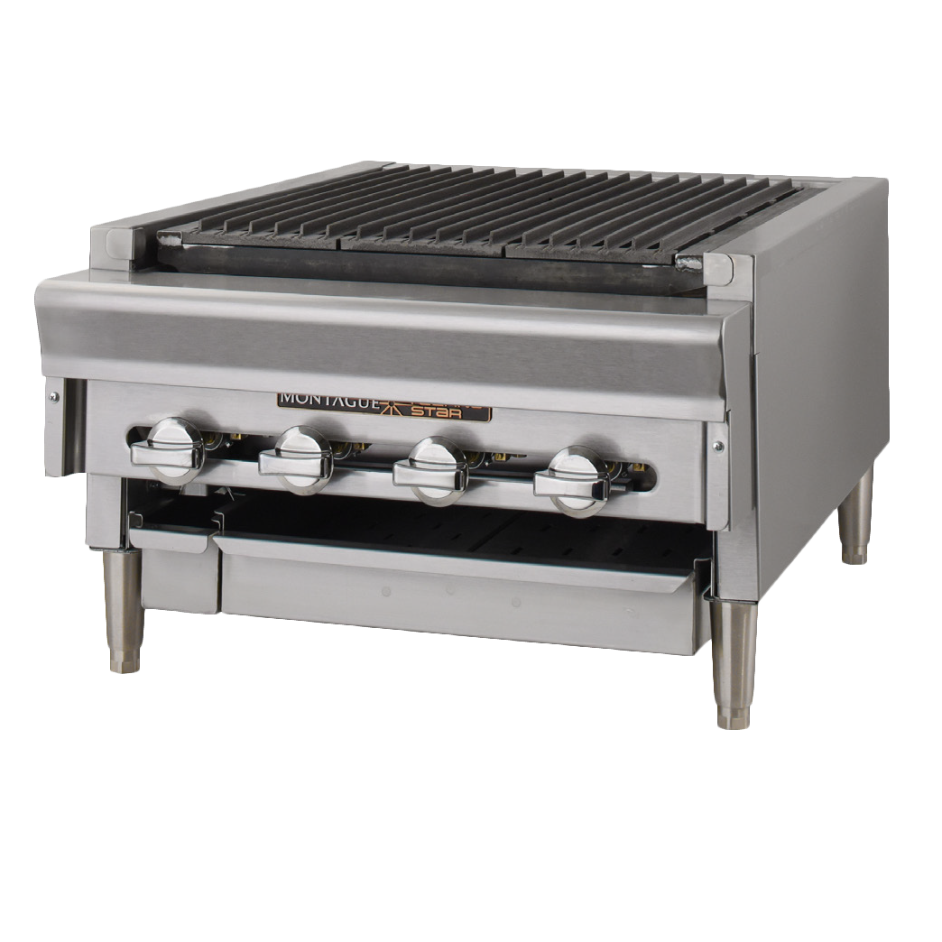 Montague Stainless Steel Front/Sides/Top Radiants Countertop Charcoal Broiler 36"