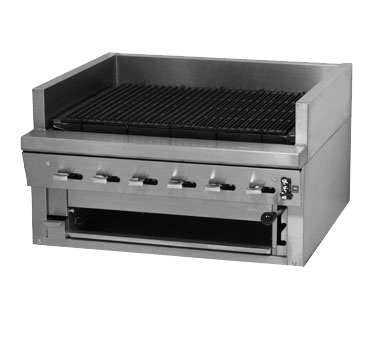 Montague Stainless Steel Front/Side/Top Radiants Free Standing Countertop Charcoal Broiler 24"