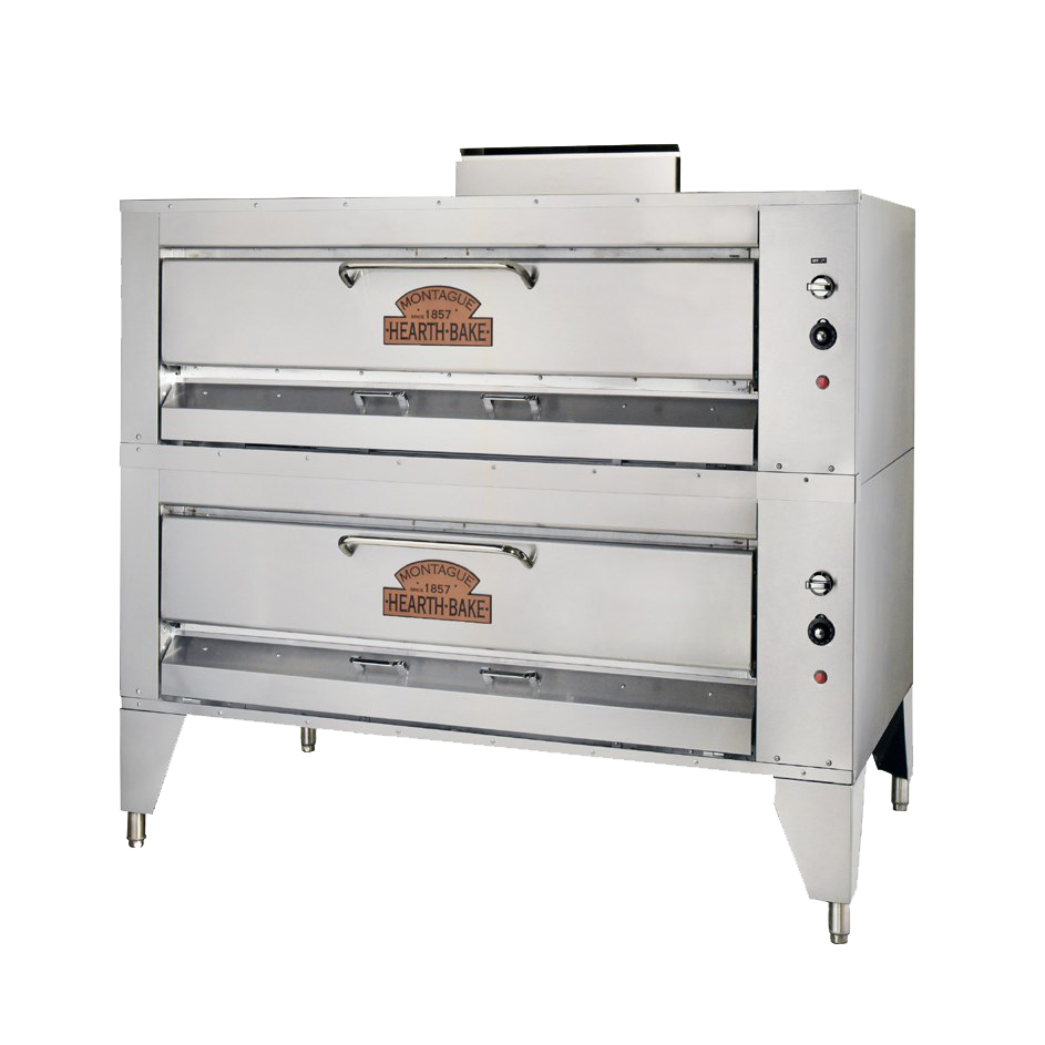 Montague Stainless Steel Double High Decks 69" Wide Gas Pizza Oven with (6) Burners