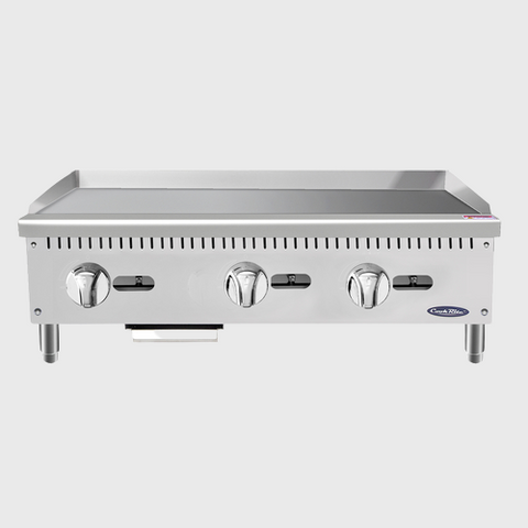 Atosa Stainless Three Burner Heavy Duty Gas Griddle 36" W