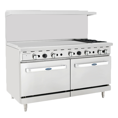 superior-equipment-supply - Atosa Catering Equipment - Atosa Two Burner Gas Range 60"W With 48"W Griddle