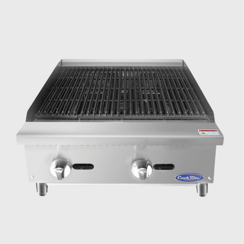 Atosa Stainless Heavy Duty Two Burner Radiant Charbroiler 24" W