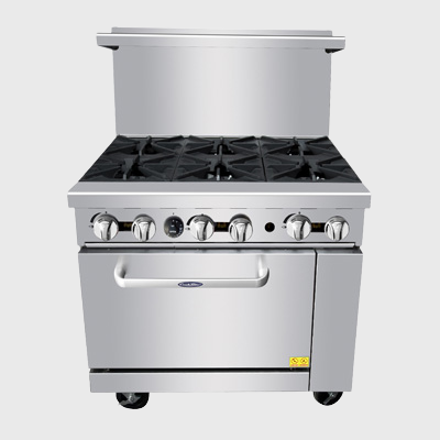 36in Range 12 Griddle/ 4 Burners on Right Natural Gas Cookrite Atosa - 5  Star Restaurant Equipment