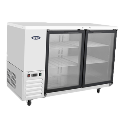 superior-equipment-supply - Atosa Catering Equipment - Atosa Stainless Steel 57.8" Wide Refrigerated Bar Cooler With Two Glass Doors