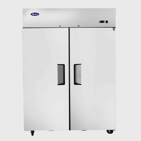 Atosa Stainless Top Mount Two Self-Closing Door Reach-In Freezer