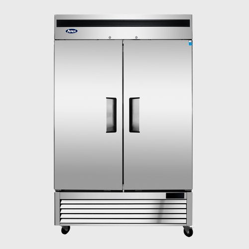 Atosa Stainless Bottom Mount Two Self-Closing Door Reach-In Freezer